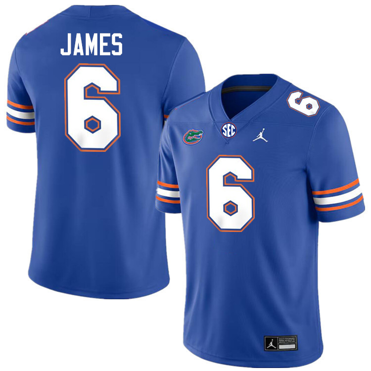 Shemar James Florida Jersey,Florida Gators #6 Shemar James Jersey Youth Uniforms-Royal